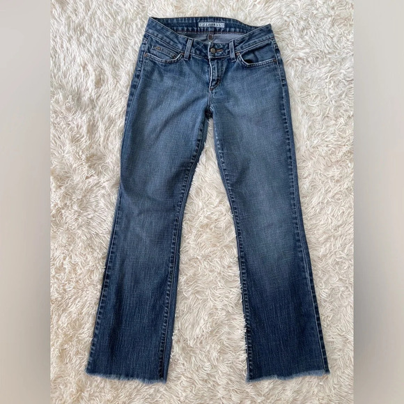 Vintage Joe’s Jeans denim flare bootcut low rise raw hem washed blue size 27 - Picture 1 of 8